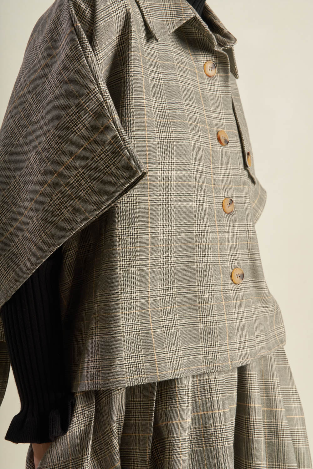 IMMACULATE EXCELLENCE WOVEN PLAID TOP Flying Tomato